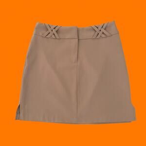 90's vintage beige khaki high waisted bodycon mini skirt Size 7 star city
